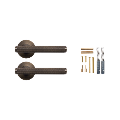 Momo Bellevue Knurled Lever Handle Set Bronze (2)