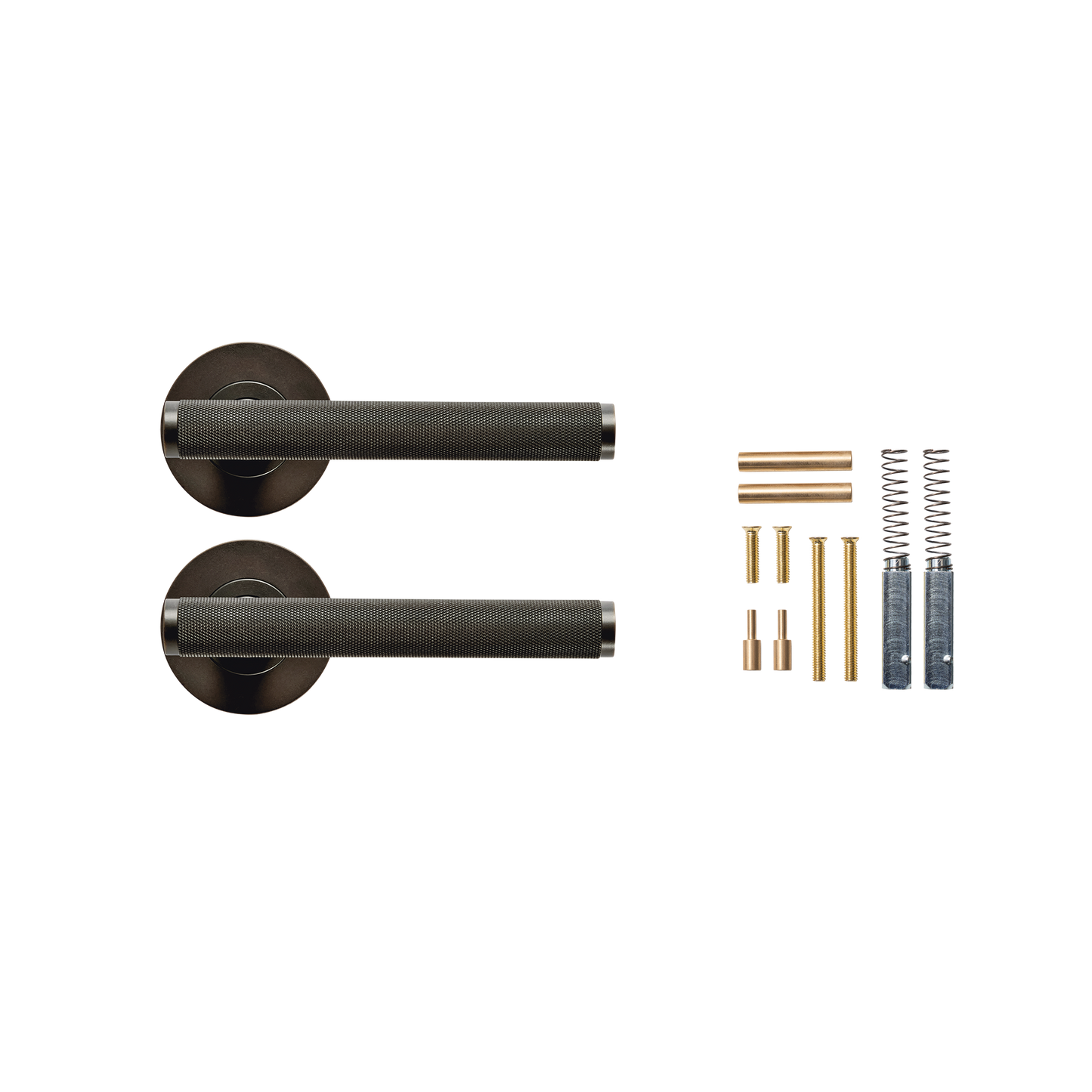 Momo Bellevue Knurled Lever Handle Set Dark Bronze (2)