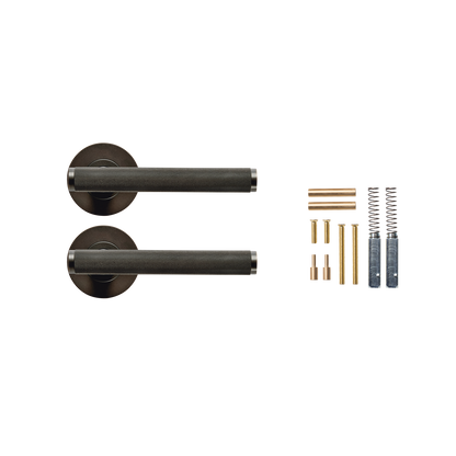Momo Bellevue Knurled Lever Handle Set Dark Bronze (2)