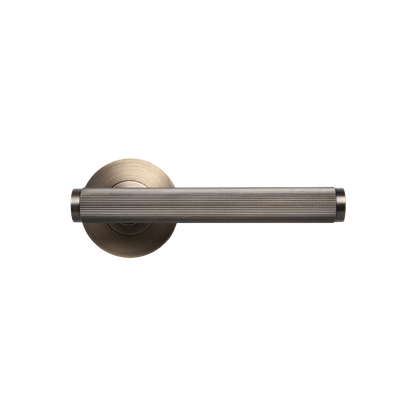 Momo Bellevue Solid Brass Lined Mortice Lock Passage Lever Set In Dark Brushed Brass (1)