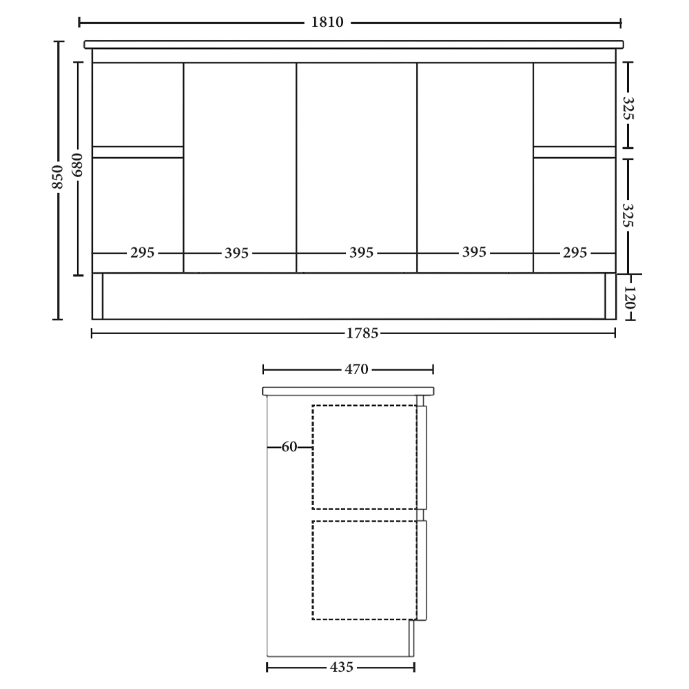 Rio 1800mm Freestanding Vanity