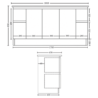 Rio 1800mm Freestanding Vanity