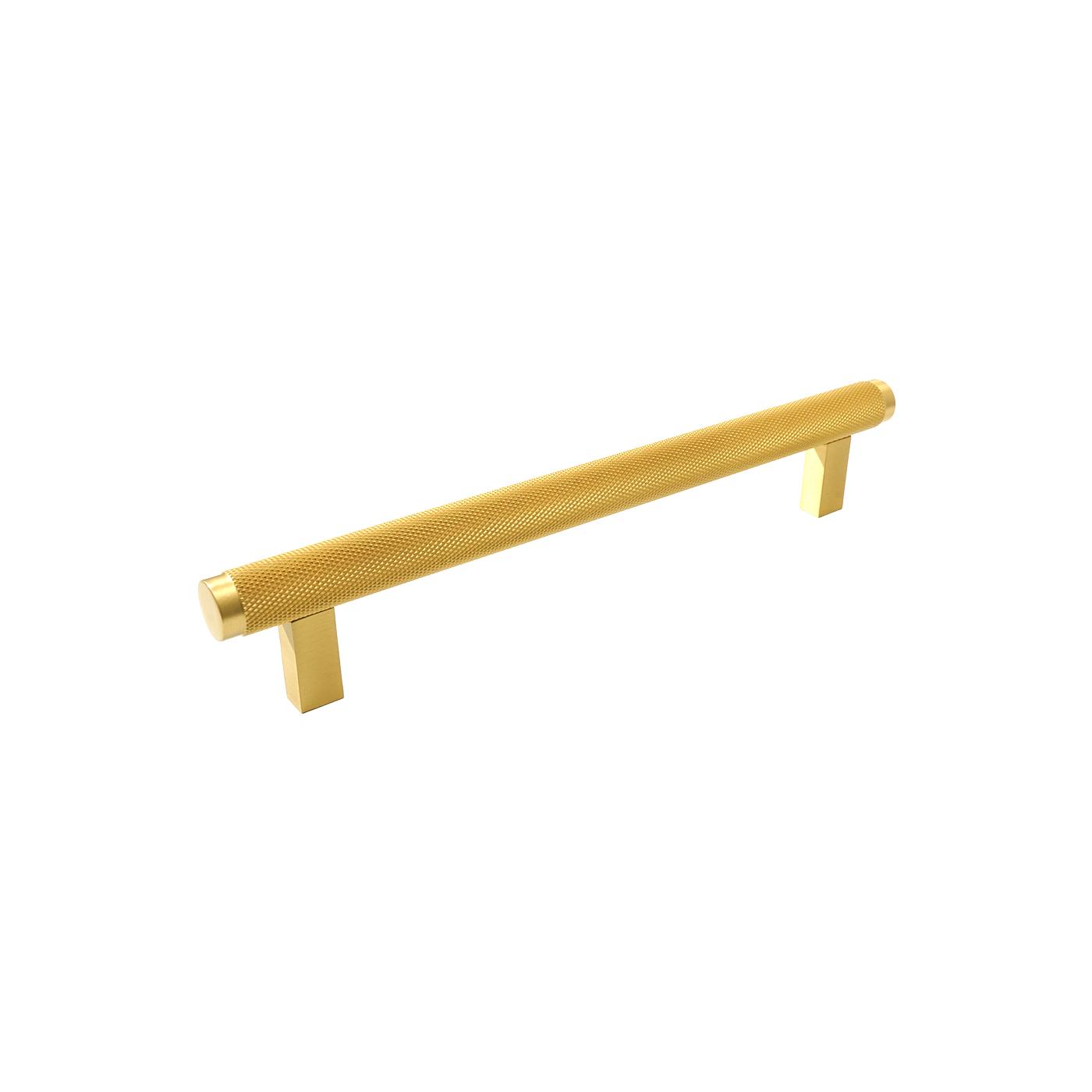 Momo Bellevue Knurled Bar Pull Solid Brass 160mm in Brushed Satin Brass
