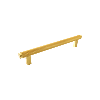 Momo Bellevue Knurled Bar Pull Solid Brass 160mm in Brushed Satin Brass