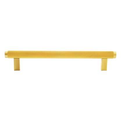 Momo Bellevue Knurled Bar Pull Solid Brass 160mm in Brushed Satin Brass (1)