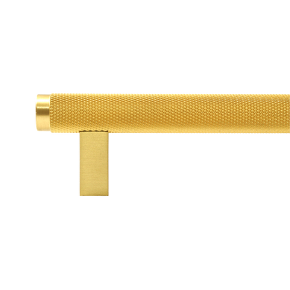 Momo Bellevue Knurled Bar Pull Solid Brass 160mm in Brushed Satin Brass (2)