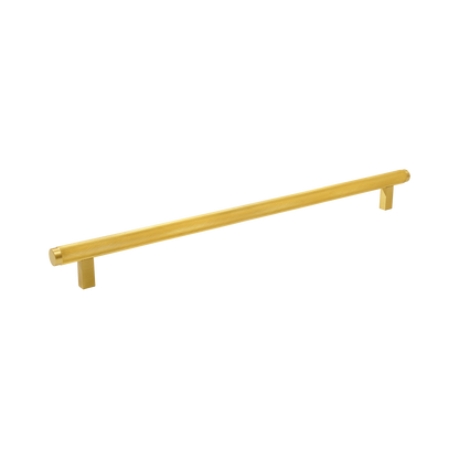 Momo Bellevue Knurled Bar Pull Solid Brass 320mm in Brushed Satin Brass