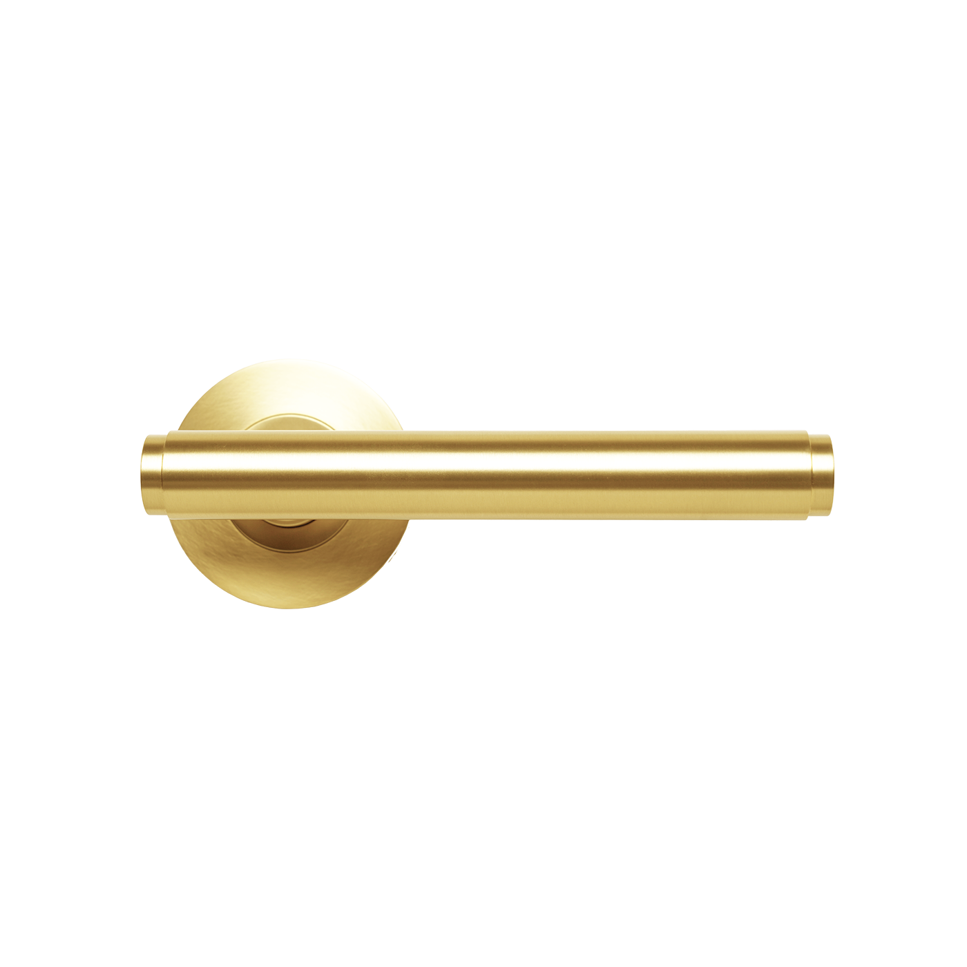 Momo Bellevue Solid Brass Plain Tubular Latch Passage Lever Set In Brushed Satin Brass (1)