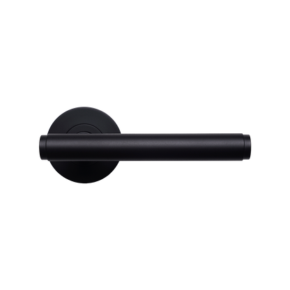 Momo Bellevue Solid Brass Mortice Lock Plain Privacy Lever Set In Matt Black (1)