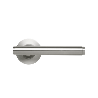 Momo Bellevue Solid Brass Plain Tubular Latch Passage Lever Set In Dull Brushed Nickel (1)