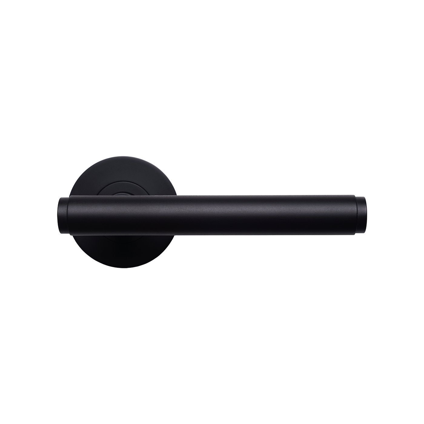Momo Bellevue Solid Brass Plain Tubular Latch Privacy Lever Set In Matt Black (1)