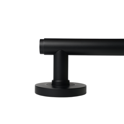 Momo Bellevue Solid Brass Plain Tubular Latch Passage Lever Set In Matt Black (3)