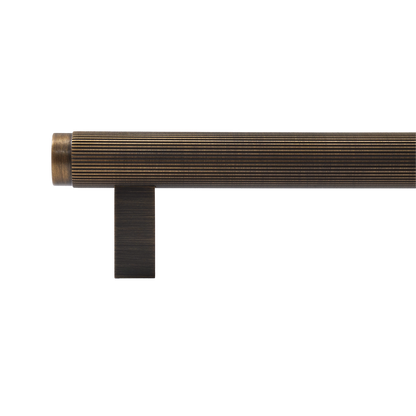 Momo Bellevue Lined Bar Pull Solid Brass 160mm in Bronze (2)