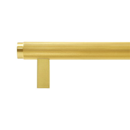 Momo Bellevue Lined Bar Pull Solid Brass 160mm in Brushed Satin Brass (2)