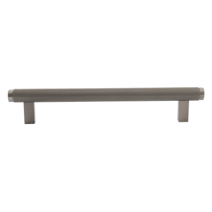 Momo Bellevue Lined Bar Pull Solid Brass 160mm in Dull Brushed Nickel (1)