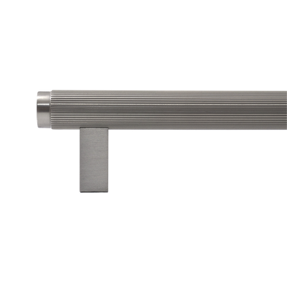 Momo Bellevue Lined Bar Pull Solid Brass 160mm in Dull Brushed Nickel (2)