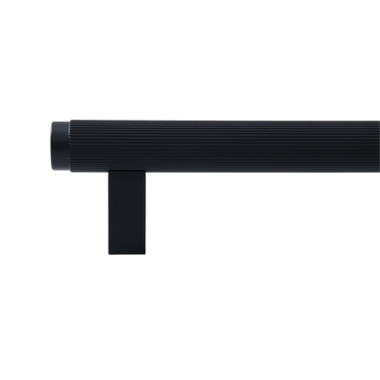 Momo Bellevue Lined Bar Pull Solid Brass 160mm in Matt Black (2)