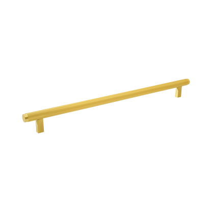 Momo Bellevue Lined Bar Pull Solid Brass 320mm in Brushed Satin Brass