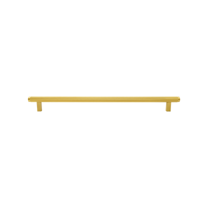 Momo Bellevue Lined Bar Pull Solid Brass 320mm in Brushed Satin Brass (1)