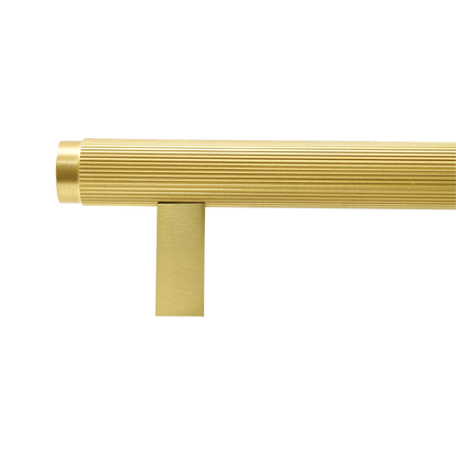 Momo Bellevue Lined Bar Pull Solid Brass 320mm in Brushed Satin Brass (2)