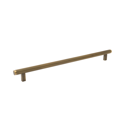 Momo Bellevue Lined Bar Pull Solid Brass 320mm in Dark Brushed Brass