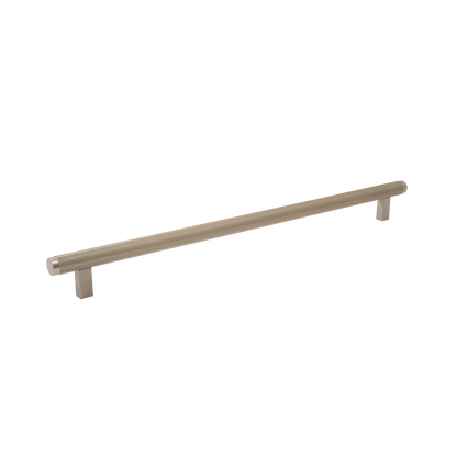Momo Bellevue Lined Bar Pull Solid Brass 320mm in Dull Brushed Nickel