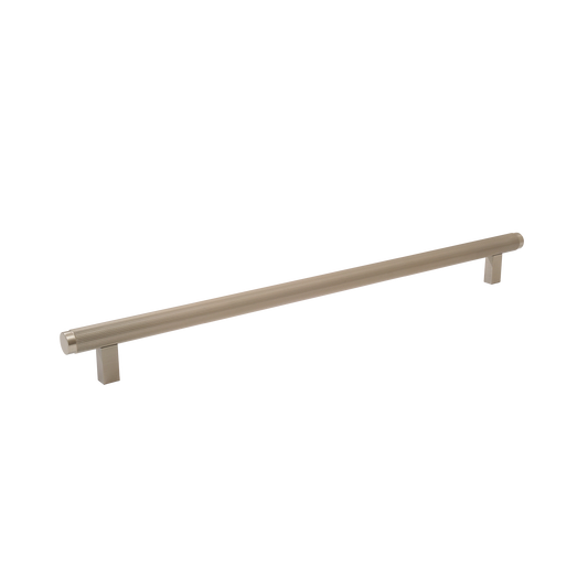 Momo Bellevue Lined Bar Pull Solid Brass 320mm in Dull Brushed Nickel