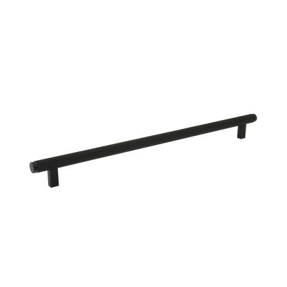 Momo Bellevue Lined Bar Pull Solid Brass 320mm in Matt Black