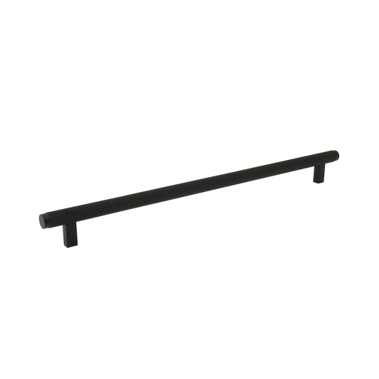Momo Bellevue Lined Bar Pull Solid Brass 320mm in Matt Black