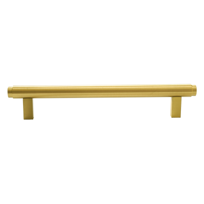 Momo Bellevue Plain Bar Pull Solid Brass 160mm in Brushed Satin Brass (1)