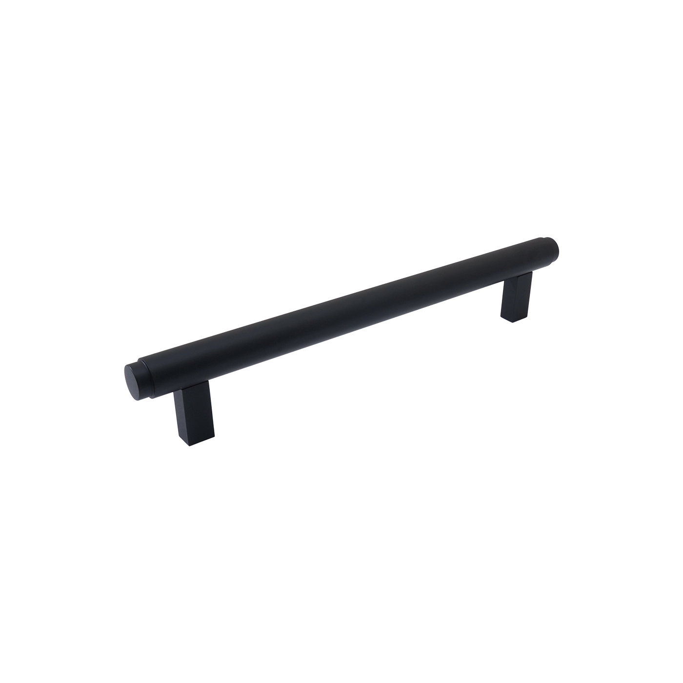 Momo Bellevue Plain Bar Pull Solid Brass 160mm in Matt Black