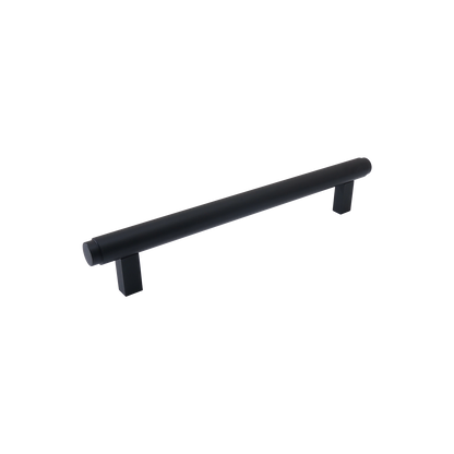 Momo Bellevue Plain Bar Pull Solid Brass 160mm in Matt Black