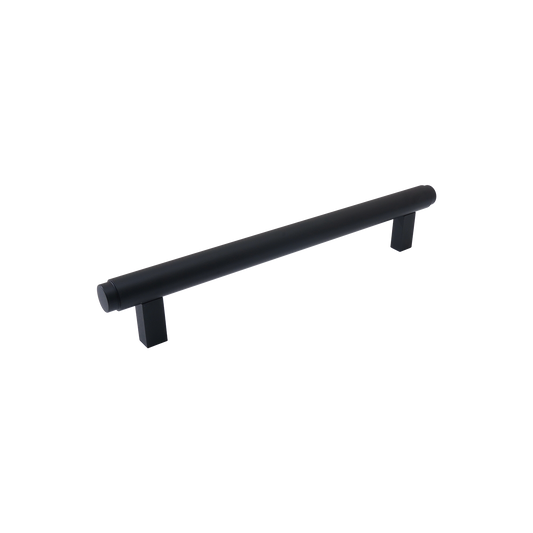 Momo Bellevue Plain Bar Pull Solid Brass 160mm in Matt Black