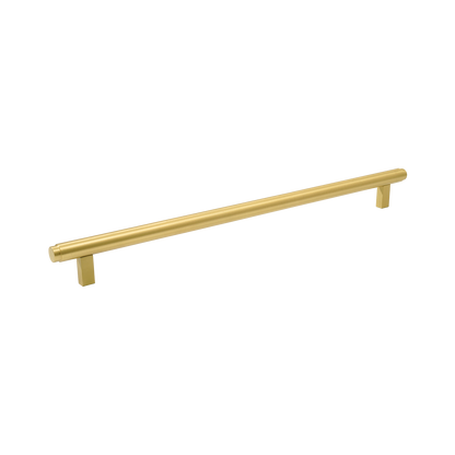 Momo Bellevue Plain Bar Pull Solid Brass 320mm in Brushed Satin Brass