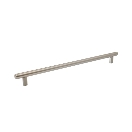 Momo Bellevue Plain Bar Pull Solid Brass 320mm in Dull Brushed Nickel