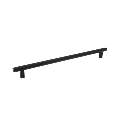 Momo Bellevue Plain Bar Pull Solid Brass 320mm in Matt Black
