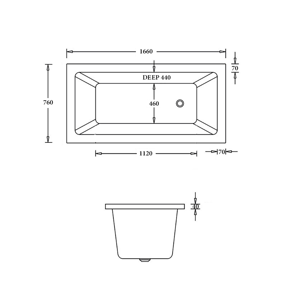 Bari Drop In Bathtub