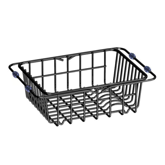 Flexible Stainless Steel Gunmetal Sink Basket / Dish Rack
