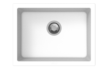 610 x 457 x 205mm Carysil Big Bowl Granite Kitchen/Laundry Sink Top/Flush/Under Moun