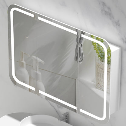 CARYSIL  1200x800mm Grand LED Matte White Shaving Cabinet