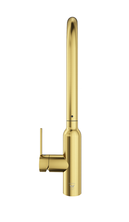 Navona Carysil Slim Brushed Gold Pull Out Kitchen Mixer