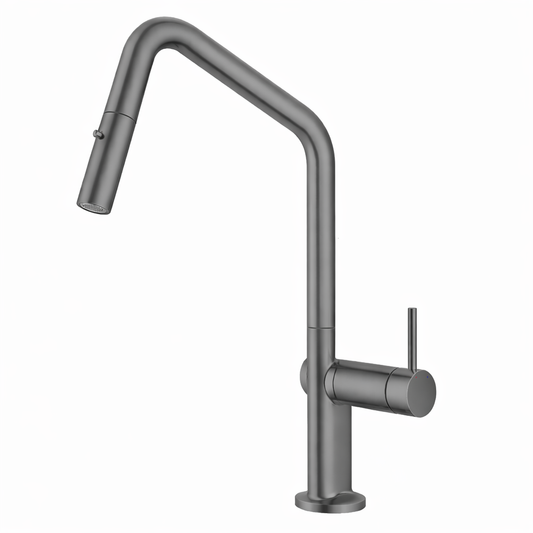 Navona Carysil Angle Gun Metal Pull Out Kitchen Mixer