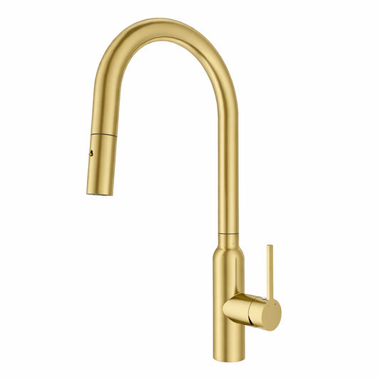 Navona Carysil Round Kitchen Mixer -Brushed Gold