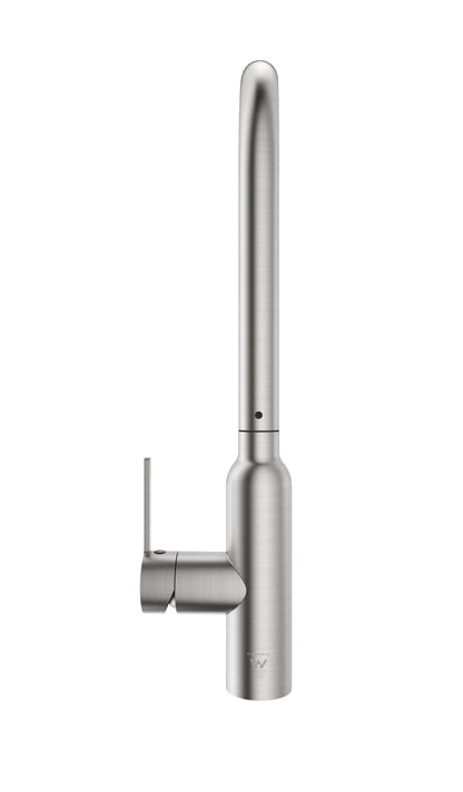 Navona Carysil Round Brushed Nickel Pull Out Kitchen Mixer