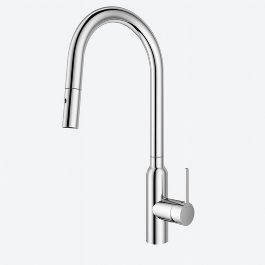 Navona Carysil Round Chrome Pull Out Kitchen Mixer