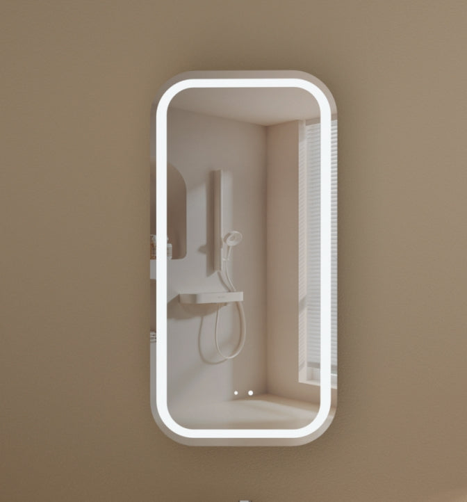 CARYSIL EARLS 450x900mm WALNUT Squircle LED Shaving Cabinet