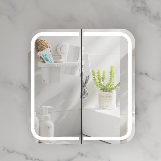 CARYSIL  750x800mm Grand LED MATTE WHITE Shaving Cabinet