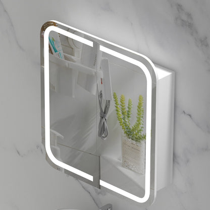 CARYSIL  750x800mm Grand LED MATTE WHITE Shaving Cabinet