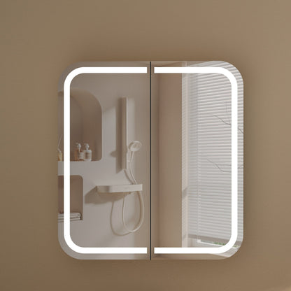 CARYSIL  750x800mm Grand Walnut LED Shaving Cabinet