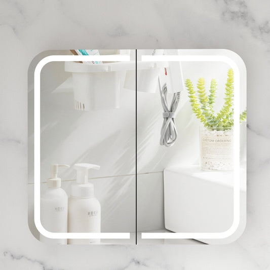 CARYSIL  900x800mm Grand Matte White LED Shaving Cabinet